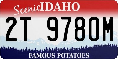 ID license plate 2T9780M