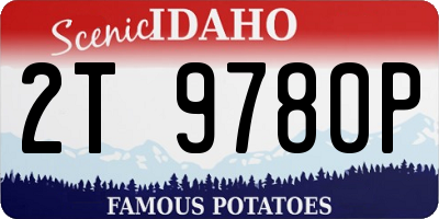 ID license plate 2T9780P