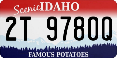 ID license plate 2T9780Q