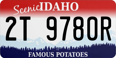 ID license plate 2T9780R