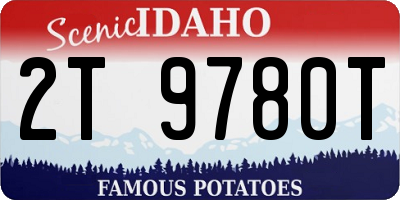 ID license plate 2T9780T