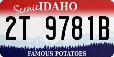 ID license plate 2T9781B