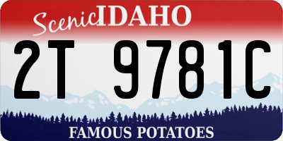 ID license plate 2T9781C