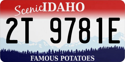 ID license plate 2T9781E