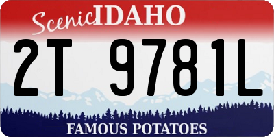 ID license plate 2T9781L