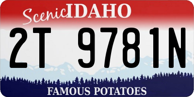 ID license plate 2T9781N