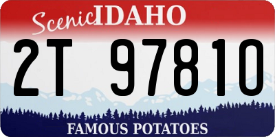 ID license plate 2T9781O