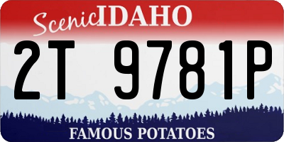 ID license plate 2T9781P