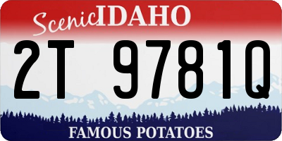 ID license plate 2T9781Q