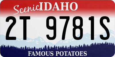 ID license plate 2T9781S