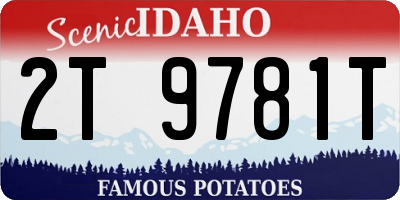 ID license plate 2T9781T