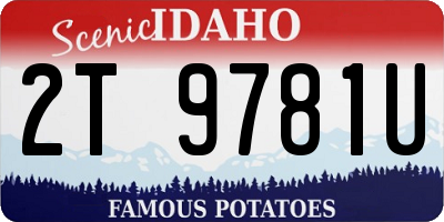 ID license plate 2T9781U