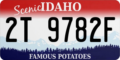 ID license plate 2T9782F