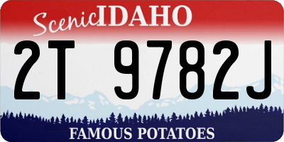 ID license plate 2T9782J