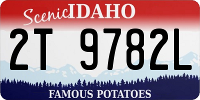 ID license plate 2T9782L