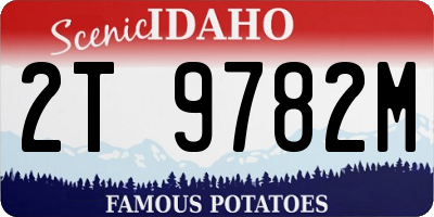 ID license plate 2T9782M