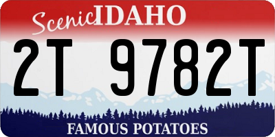 ID license plate 2T9782T