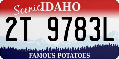 ID license plate 2T9783L