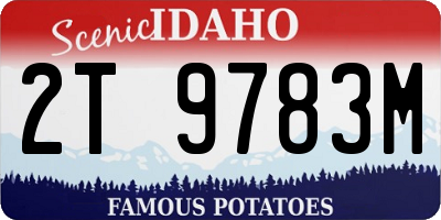 ID license plate 2T9783M