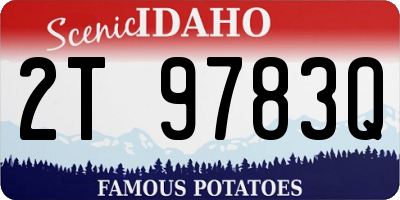 ID license plate 2T9783Q