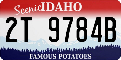 ID license plate 2T9784B