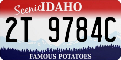 ID license plate 2T9784C