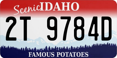 ID license plate 2T9784D