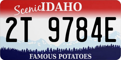 ID license plate 2T9784E