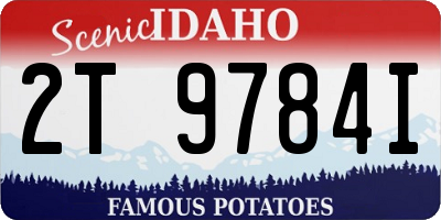 ID license plate 2T9784I