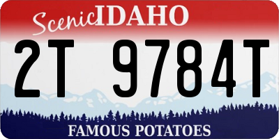 ID license plate 2T9784T