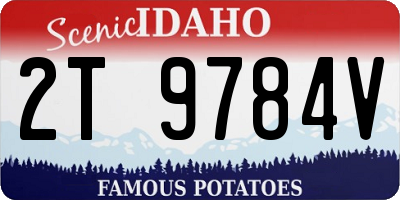 ID license plate 2T9784V