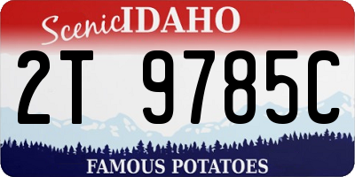 ID license plate 2T9785C