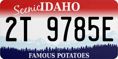 ID license plate 2T9785E