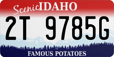 ID license plate 2T9785G