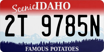 ID license plate 2T9785N