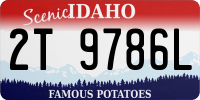 ID license plate 2T9786L