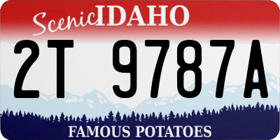 ID license plate 2T9787A