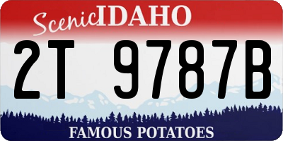 ID license plate 2T9787B