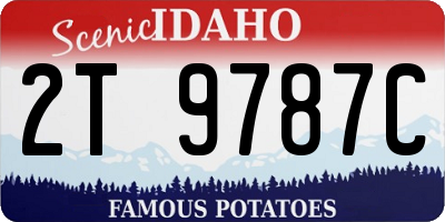 ID license plate 2T9787C