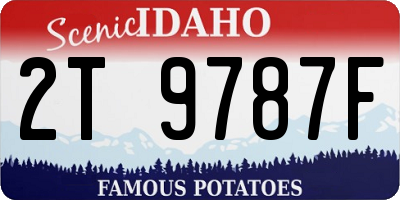 ID license plate 2T9787F