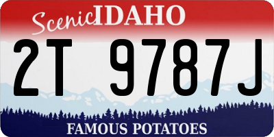 ID license plate 2T9787J