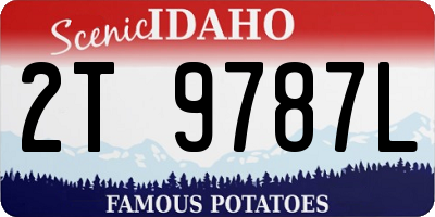 ID license plate 2T9787L