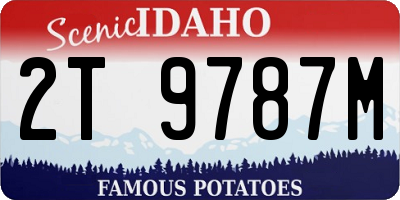 ID license plate 2T9787M