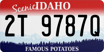 ID license plate 2T9787Q