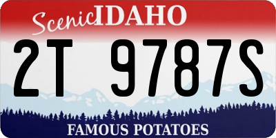 ID license plate 2T9787S