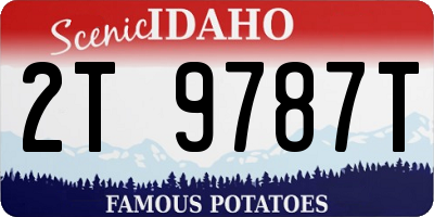 ID license plate 2T9787T