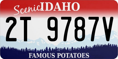 ID license plate 2T9787V