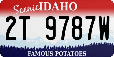 ID license plate 2T9787W