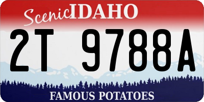 ID license plate 2T9788A