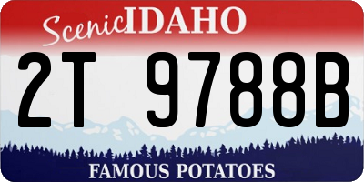 ID license plate 2T9788B